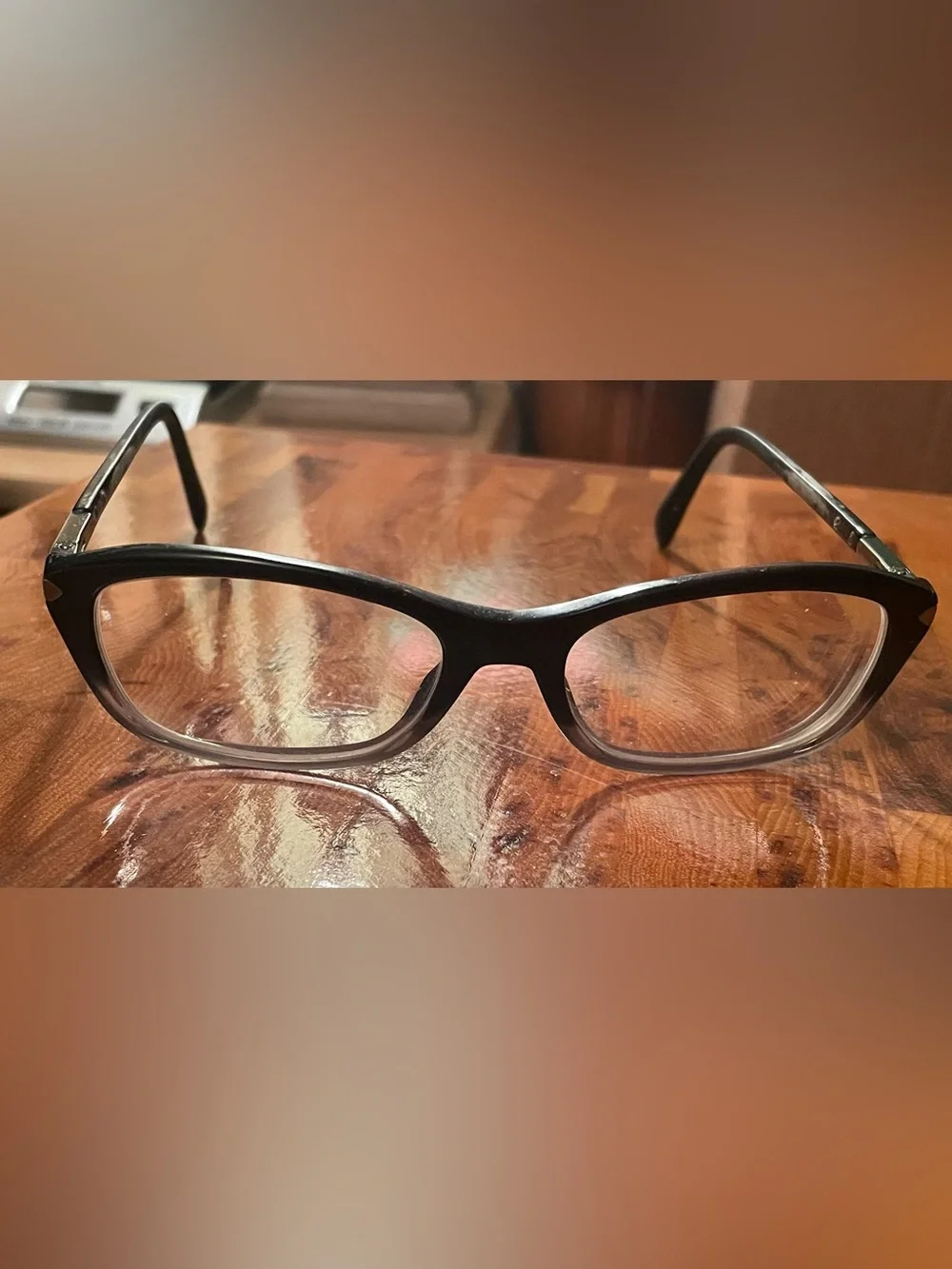 Vintage Prada Acetate Eyeglasses Frames Black.  VPR 04P Preowned